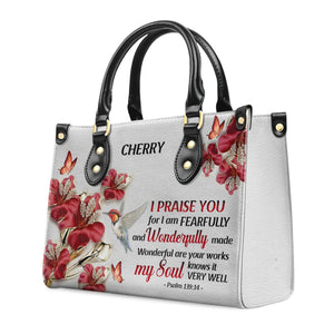 I Praise You, For I Am Fearfully And Wonderfully Made - Beautiful Personalized Leather Handbag - AT4080826