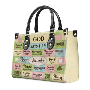 God Says You Are - Unique Personalized Leather Handbag - AT4080924