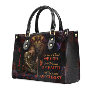 A Woman Of Faith - Thoughtful Gift For Christians - Personalized Leather Handbag With Handle - AT4080943