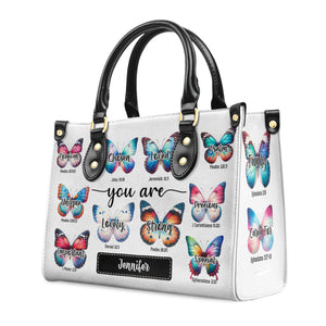 You Are - Scripture Gifts For Women Of God - Personalized Leather Handbag With Handle - AT4081240