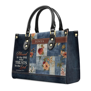 Blessed Is The One - Beautiful Personalized Leather Handbag - AT4081248