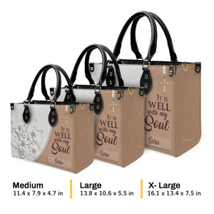 It Is Well With My Soul - Thoughtful Gift For Christians - Personalized Leather Handbag With Handle - AT4080720