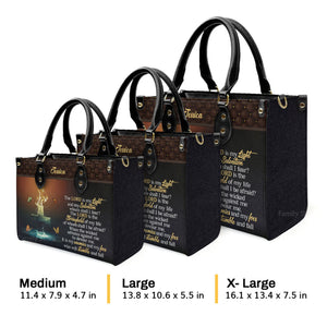 The Lord Is My Light And My Salvation - Scripture Gifts For Women Of God - Personalized Leather Handbag With Handle - AT4081334