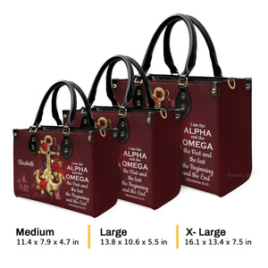 I Am The Alpha And The Omega - Unique Personalized Leather Handbag - AT4080817