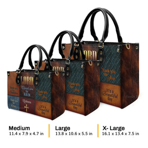 It's A Beautiful Day - Scripture Gifts For Women Of God - Personalized Leather Handbag With Handle - AT4081222