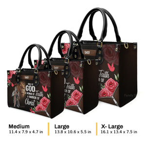 A Child Of God Woman Of Faith - Thoughtful Gift For Christians - Personalized Leather Handbag With Handle - AT4080604