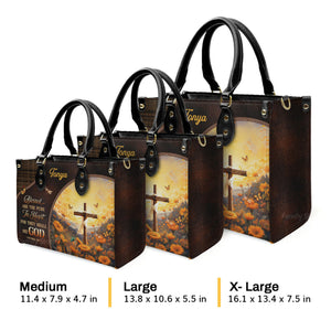 Blessed Are The Pure - Thoughtful Gift For Christians - Personalized Leather Handbag With Handle - AT4081247