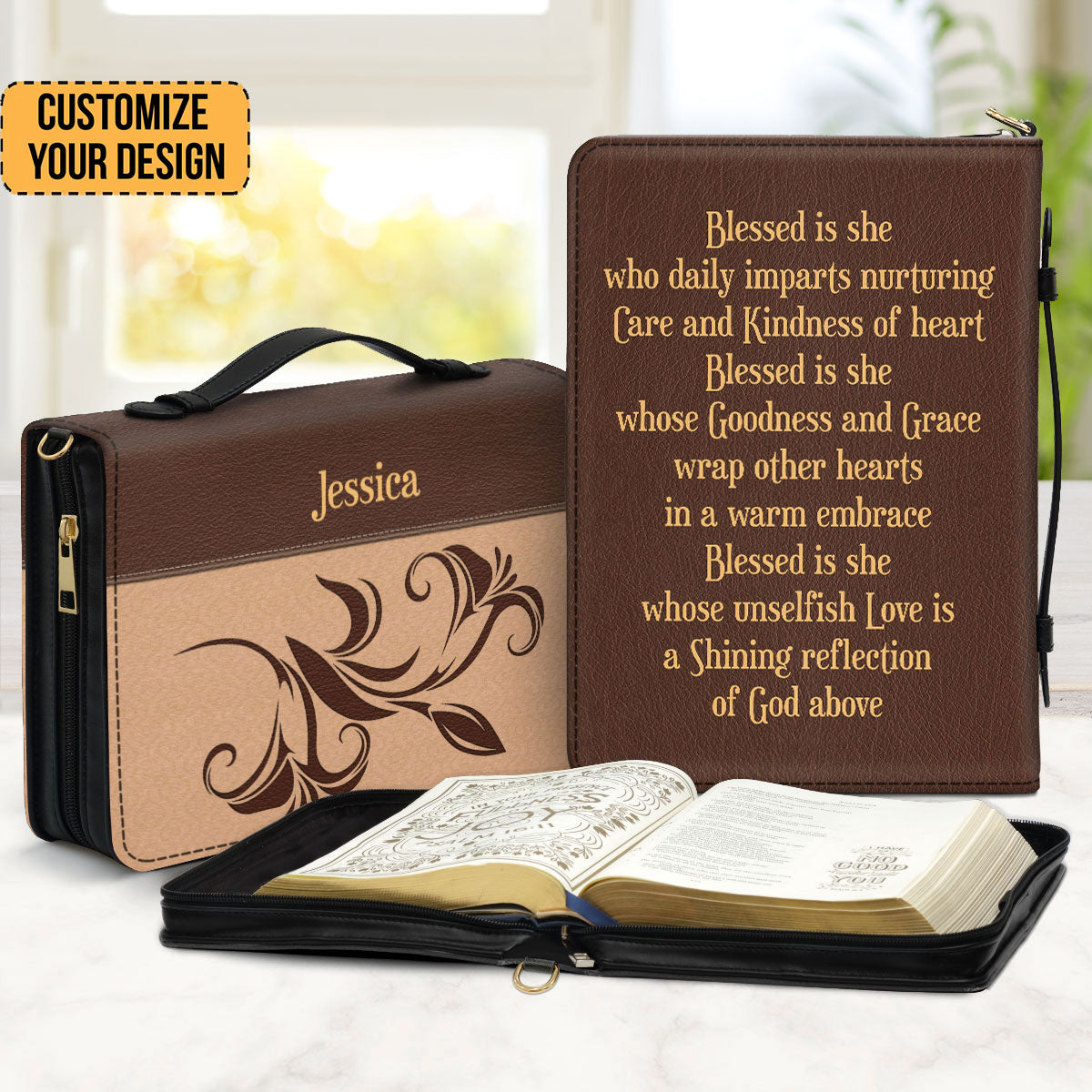 Blessed Is She - Awesome Personalized Bible Covers - AT4082446