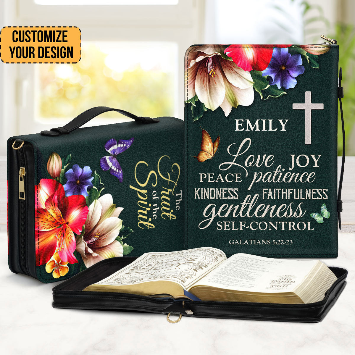 Galatians 522-23 The Fruit Of The Spirit - Scripture Gifts For Women Of God - Personalized Bible Covers - AT4082437