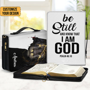 Be Still And Know That I Am God - Personalized Lion Bible Covers - AT4080707