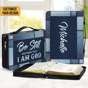 Christian Be Still And Know That I Am God - Unique Personalized Bible Covers - AT4081449