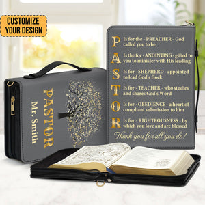 Thank You Pastor Grey - Beautiful Personalized Bible Covers - AT4082434