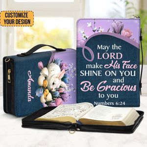 May The Lord Make His Face Shine On You And Be Gracious To You - Personalized Bible Covers - AT4080722