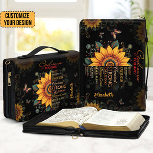 Sunflower God Says You Are - Awesome Personalized Bible Covers - AT4081233