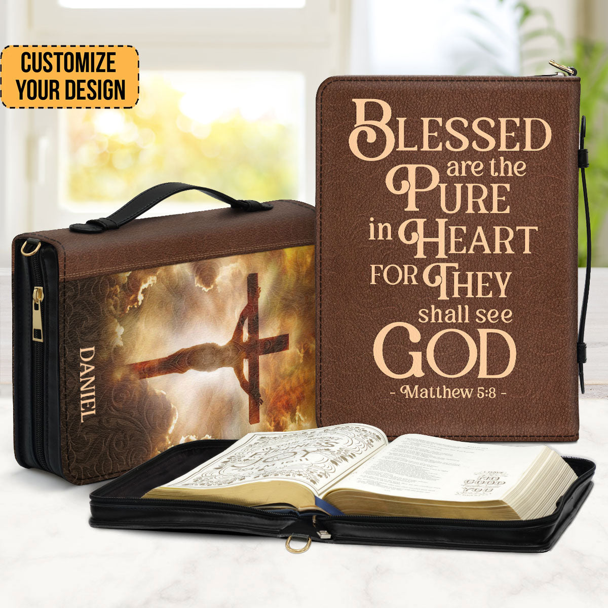 Blessed Are The Pure In Heart - Scripture Gifts For Women Of God - Personalized Bible Covers - AT4082442