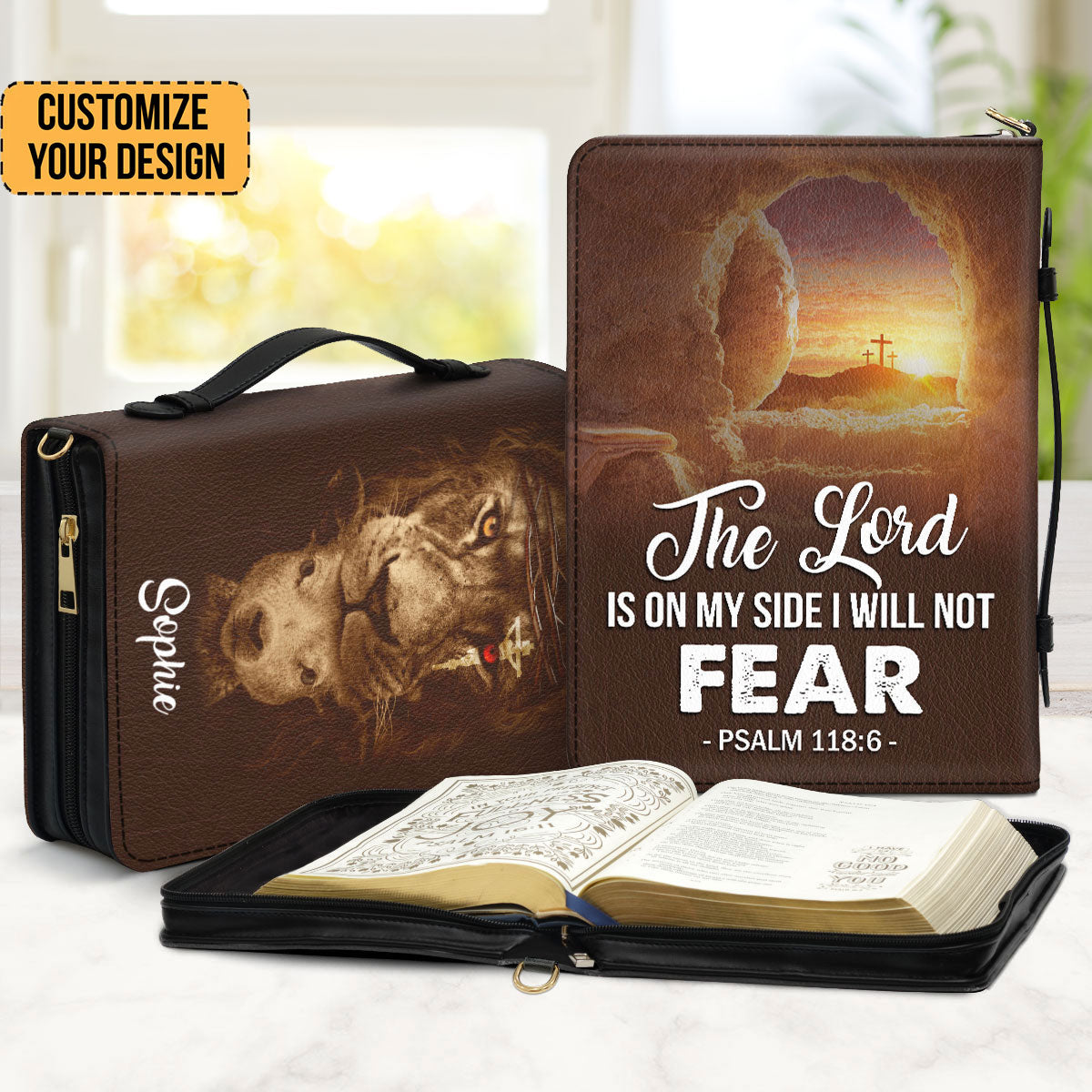 Special Lion The Lord Is On My Side - Thoughtful Gift For Christians - Personalized Bible Covers - AT4081429