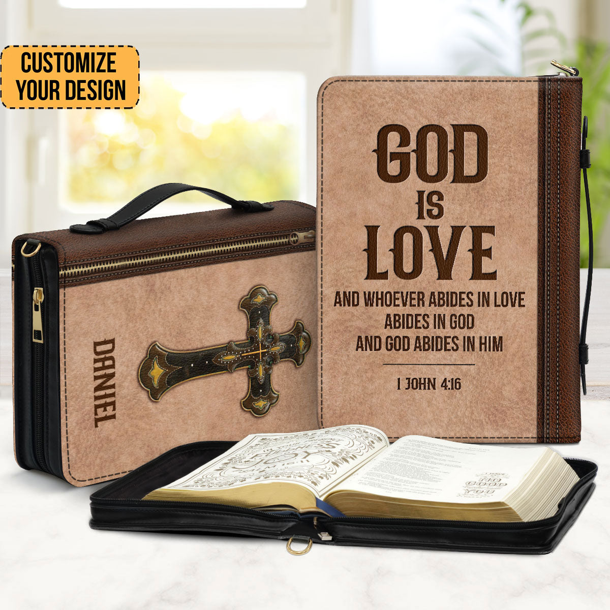 God Is Love - Thoughtful Gift For Christians - Personalized Bible Covers - AT4082408