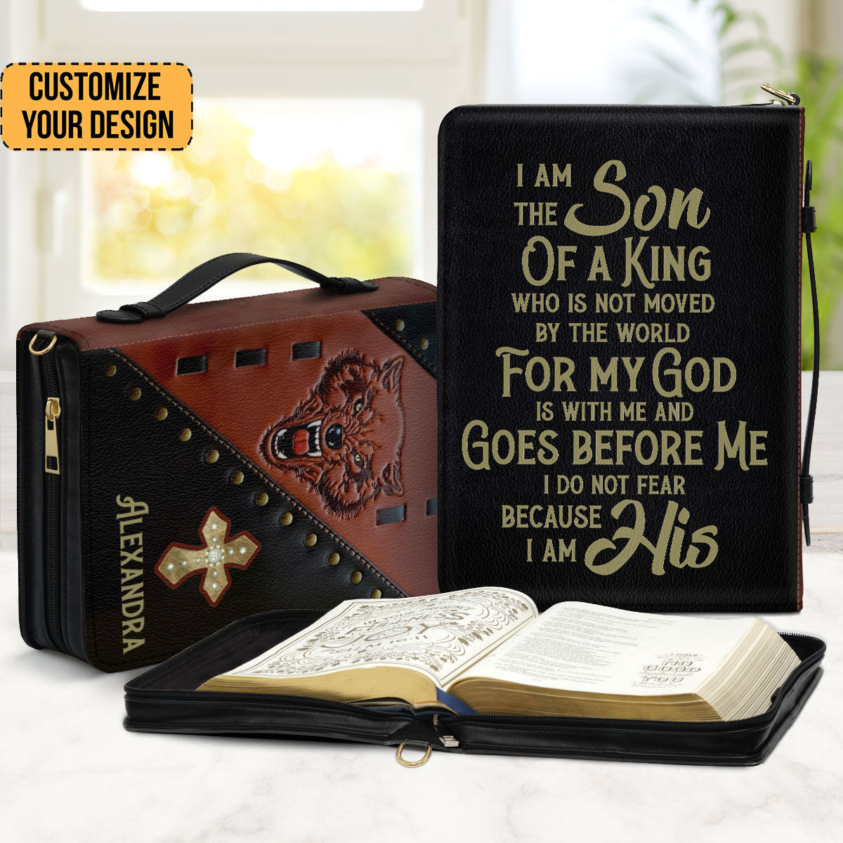 Wolf I Am The Son Of A King - Unique Personalized Bible Covers - AT4082450