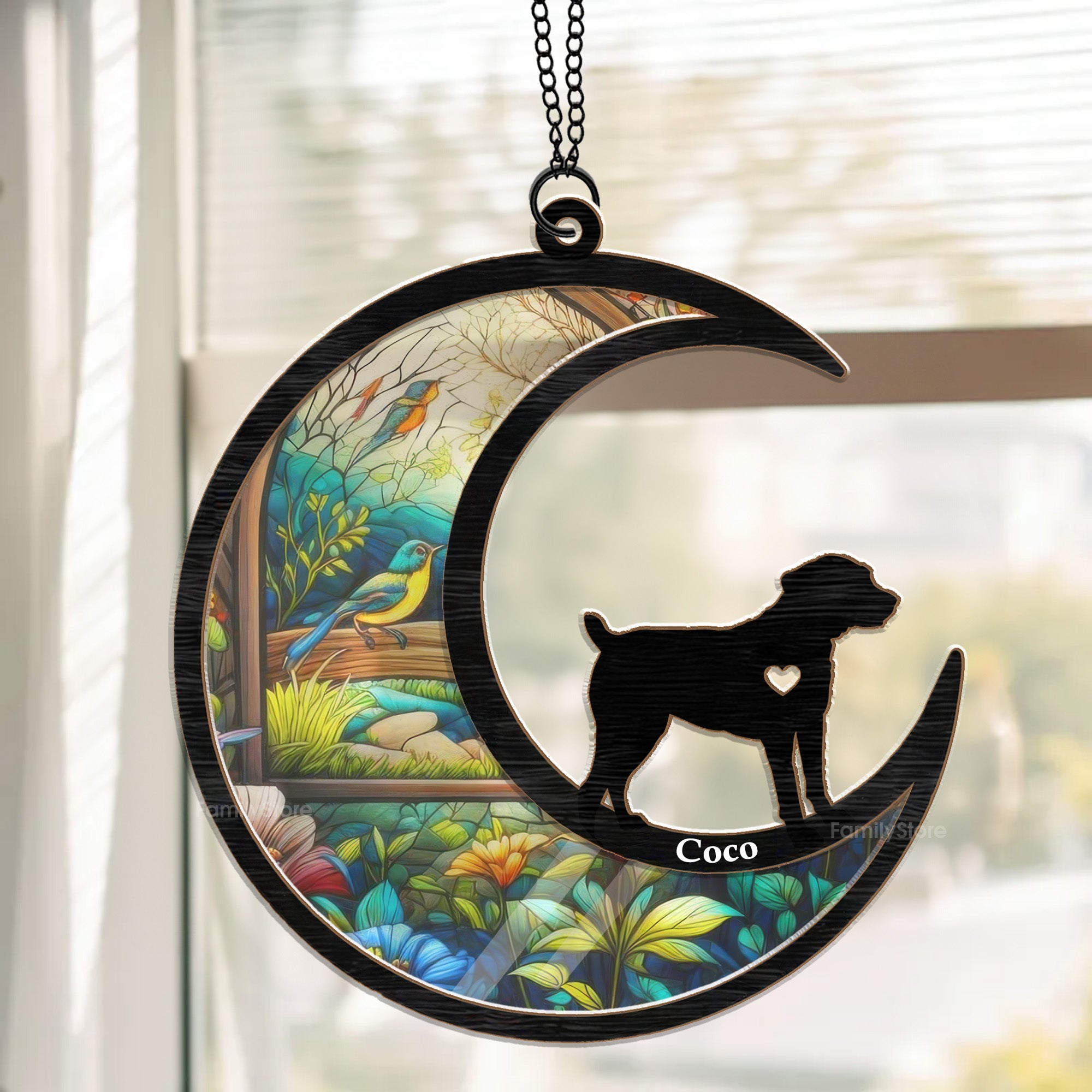 Memory About You Jungle Pattern - Memorial Gift For Pet Lovers - Personalized Window Hanging Suncatcher Ornament - CLP05 NA94