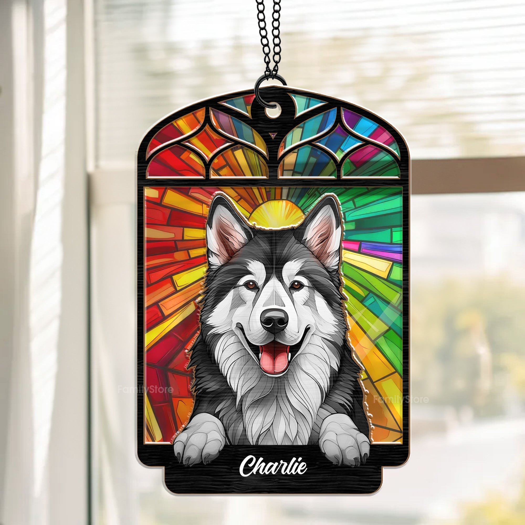 You Will Always Be In Our Hearts - Memorial Gift For Pet Lovers - Personalized Window Hanging Suncatcher Ornament - CLP07 NA94