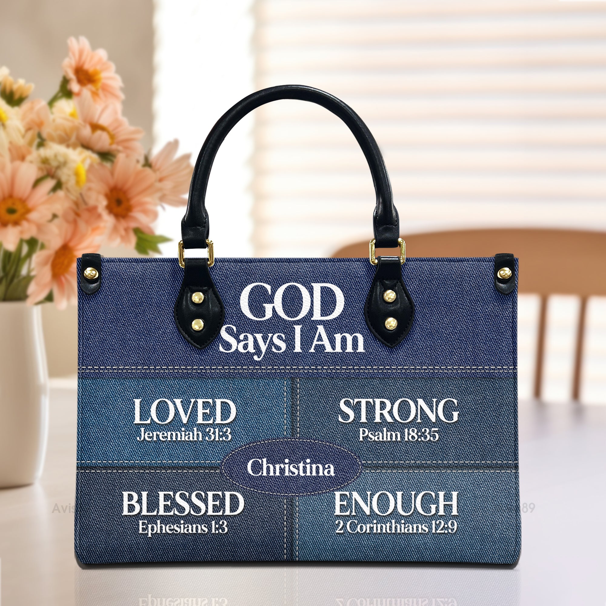 God Says You Are - Thoughtful Gift For Christians - Personalized Leather Handbag With Handle - AT4080908