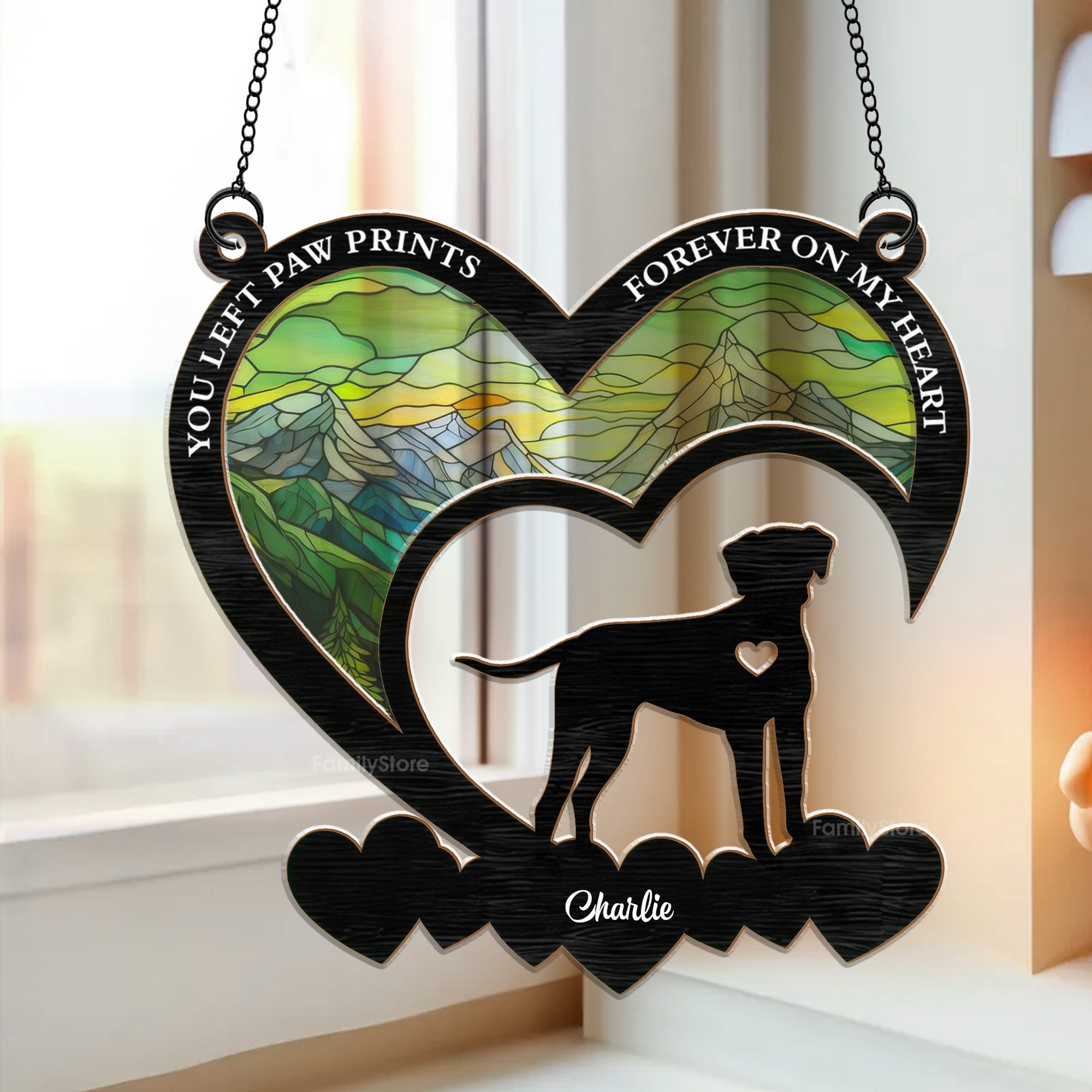 My Favorite Hello And My Hardest Goodbye - Memorial Gift For Pet Lovers - Personalized Window Hanging Suncatcher Ornament - CLP05 NA94