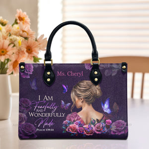 Fearfully and Wonderfully Made - Unique Personalized Leather Handbag - AT4080941