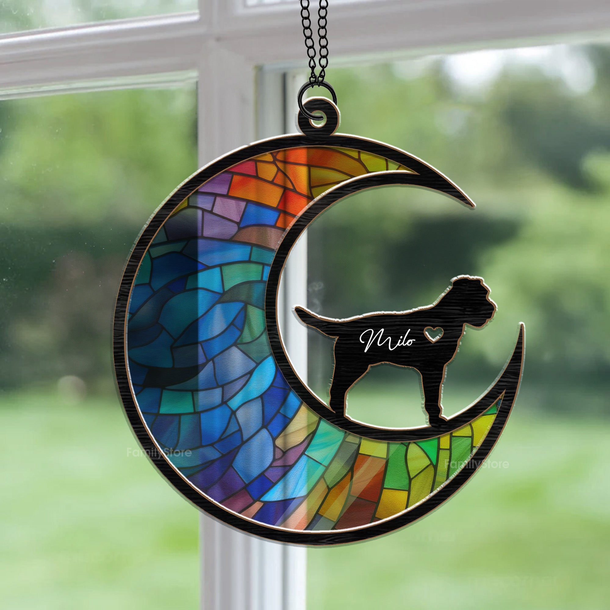 Loss Of Pet My Dearest Paws - Memorial Gift For Pet Lovers - Personalized Window Hanging Suncatcher Ornament - CLP05 NA94