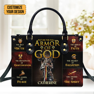 Armor Of God - Thoughtful Gift For Christians - Personalized Leather Handbag With Handle - AT4080602