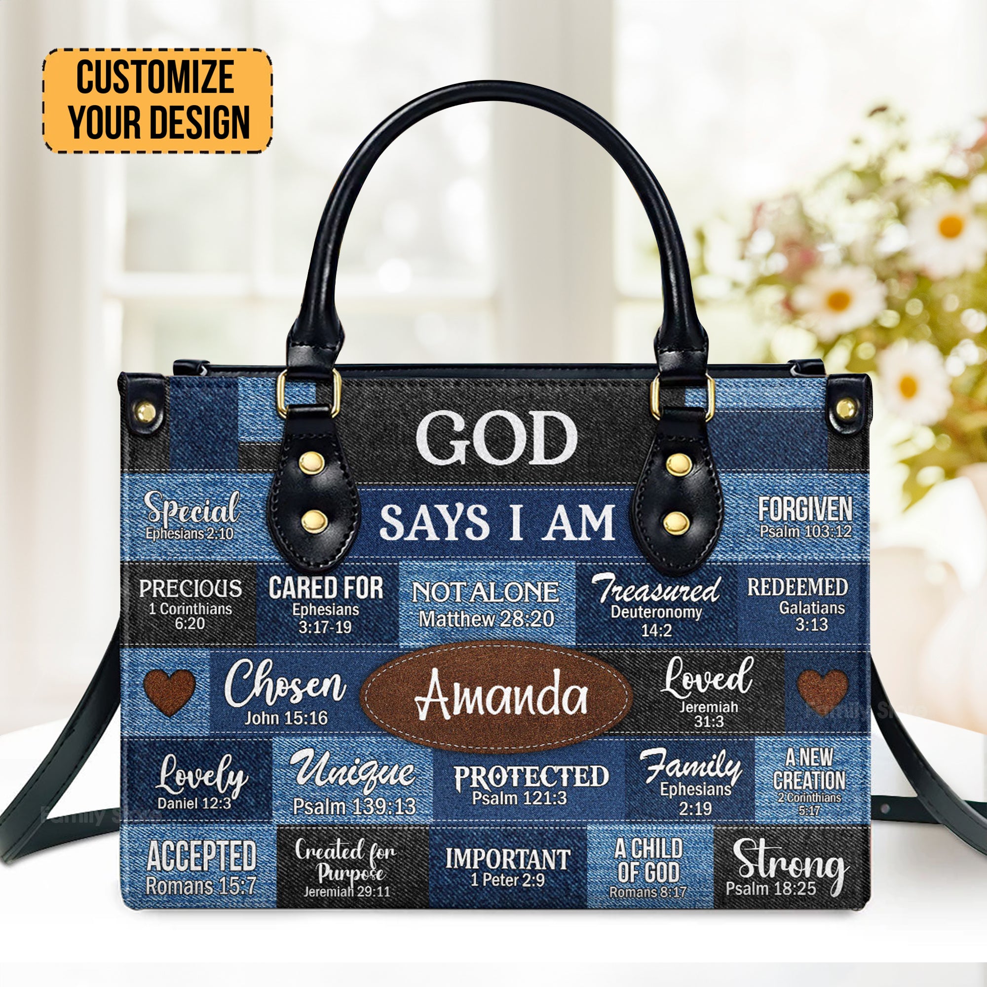 God Says You Are - Unique Personalized Leather Handbag - AT4080907