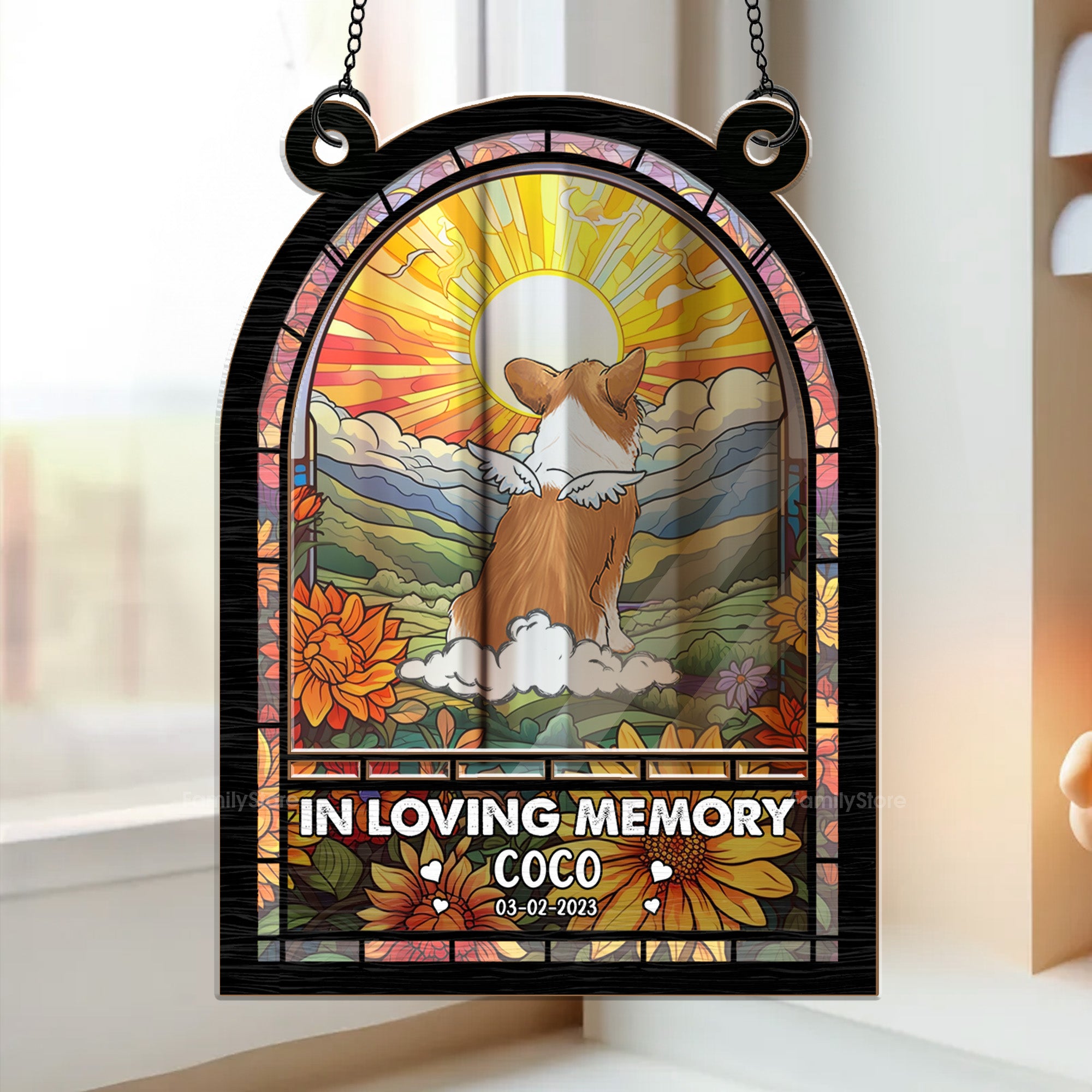 In Loving Memory Of My Paw Paw - Memorial Gift For Pet Lovers - Personalized Window Hanging Suncatcher Ornament - CLP06 NA94