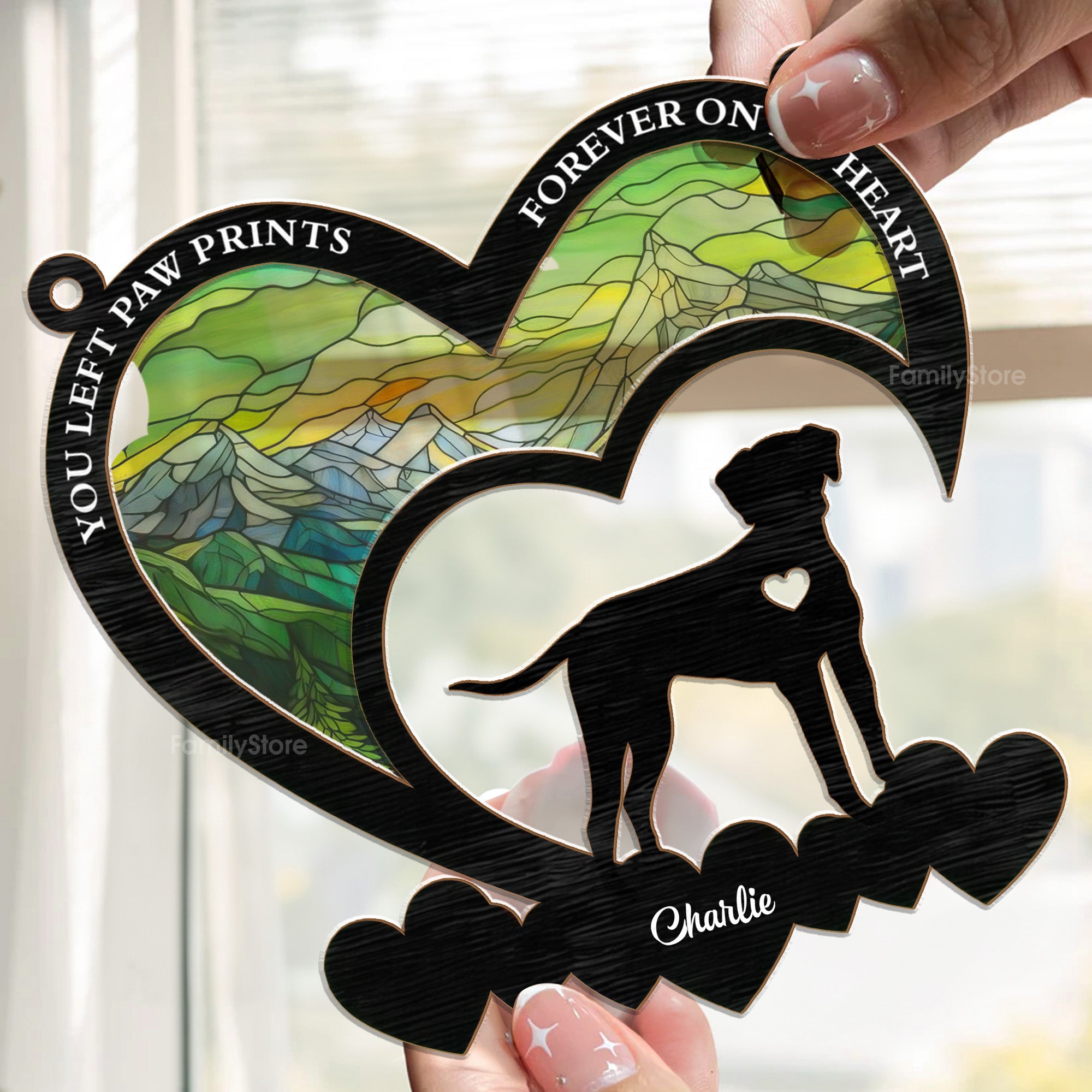 My Favorite Hello And My Hardest Goodbye - Memorial Gift For Pet Lovers - Personalized Window Hanging Suncatcher Ornament - CLP05 NA94