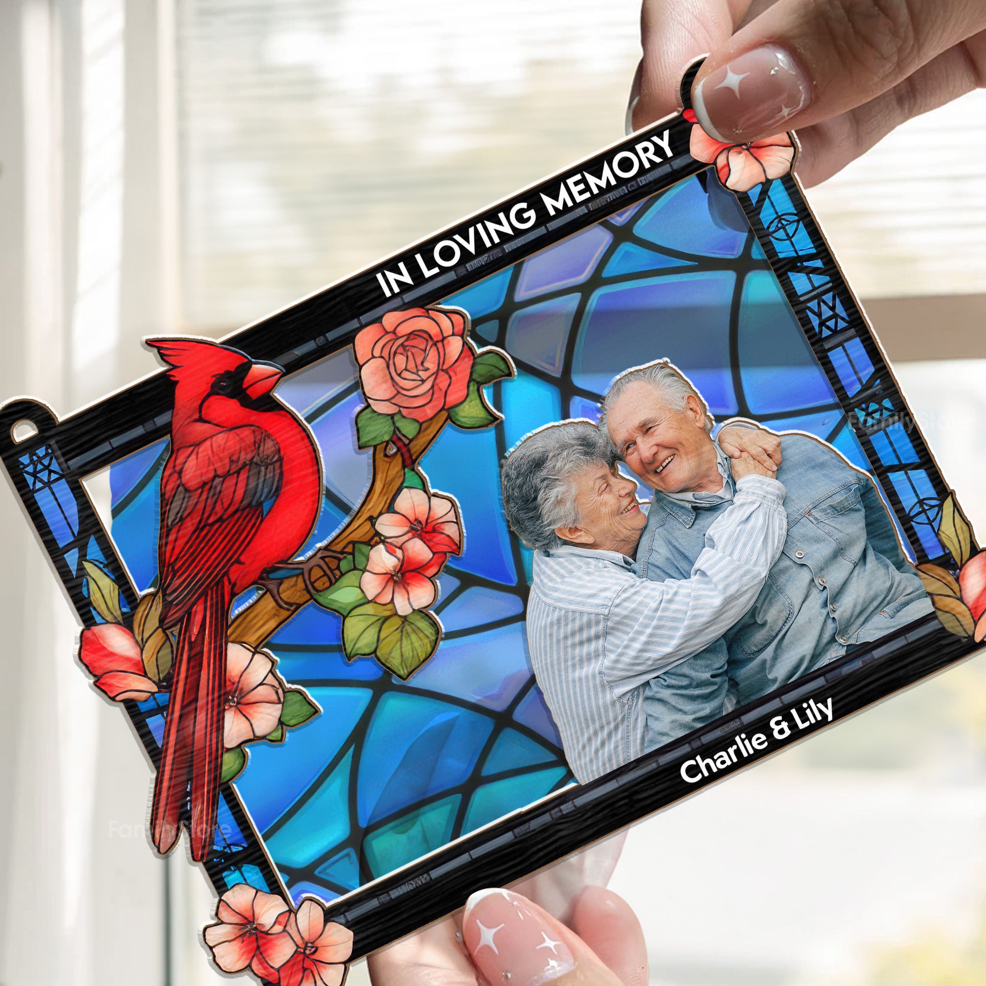 We Are Always With You - Memorial Gift - Personalized Window Hanging Suncatcher Ornament - NA94