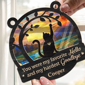 You Were My Hardest Goodbye - Memorial Gift For Pet Lovers - Personalized Window Hanging Suncatcher Ornament - CLP05 NA94