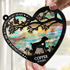 You Left Paw Prints On My Heart - Memorial Gift For Pet Lovers - Personalized Window Hanging Suncatcher Ornament - CLP05 NA94