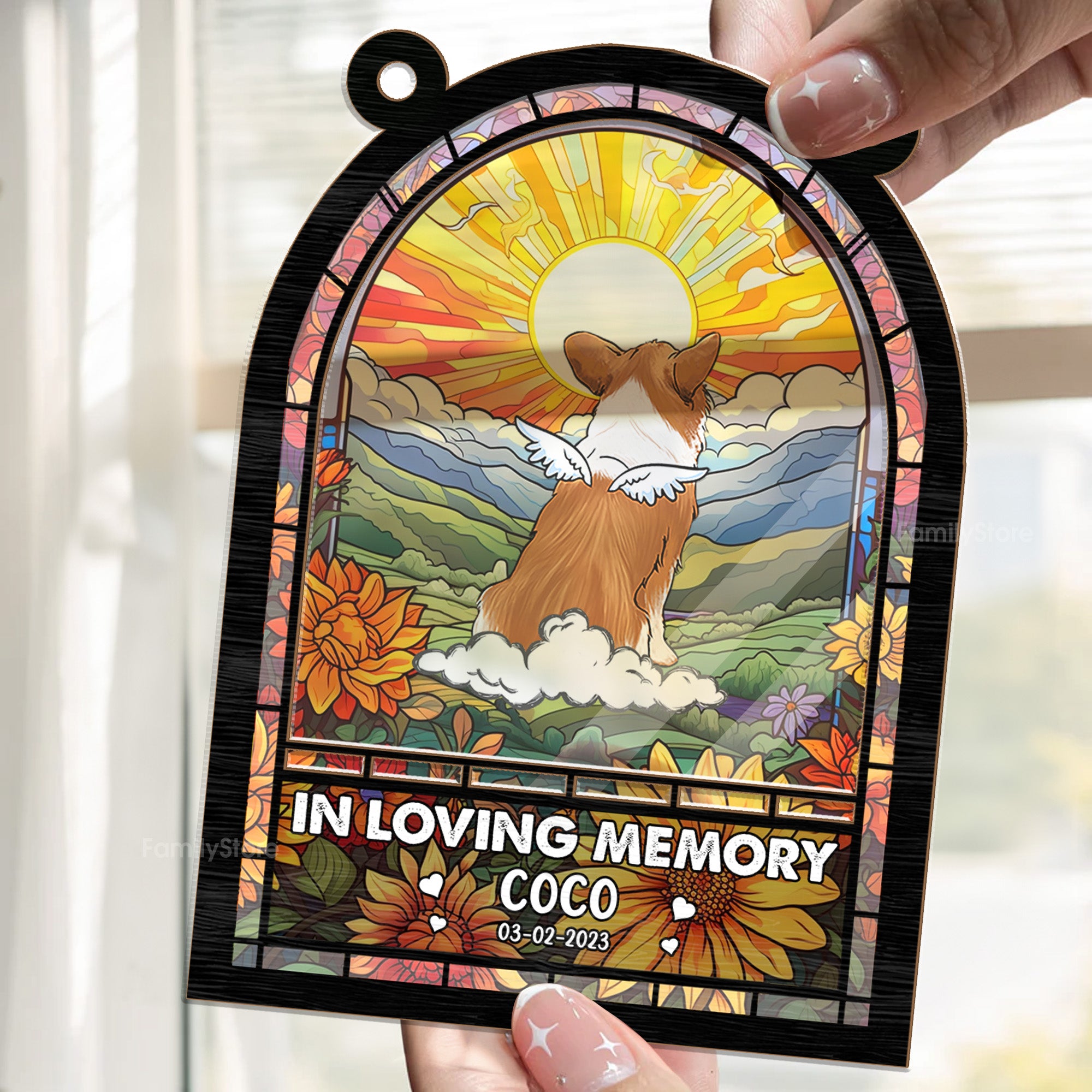 In Loving Memory Of My Paw Paw - Memorial Gift For Pet Lovers - Personalized Window Hanging Suncatcher Ornament - CLP06 NA94