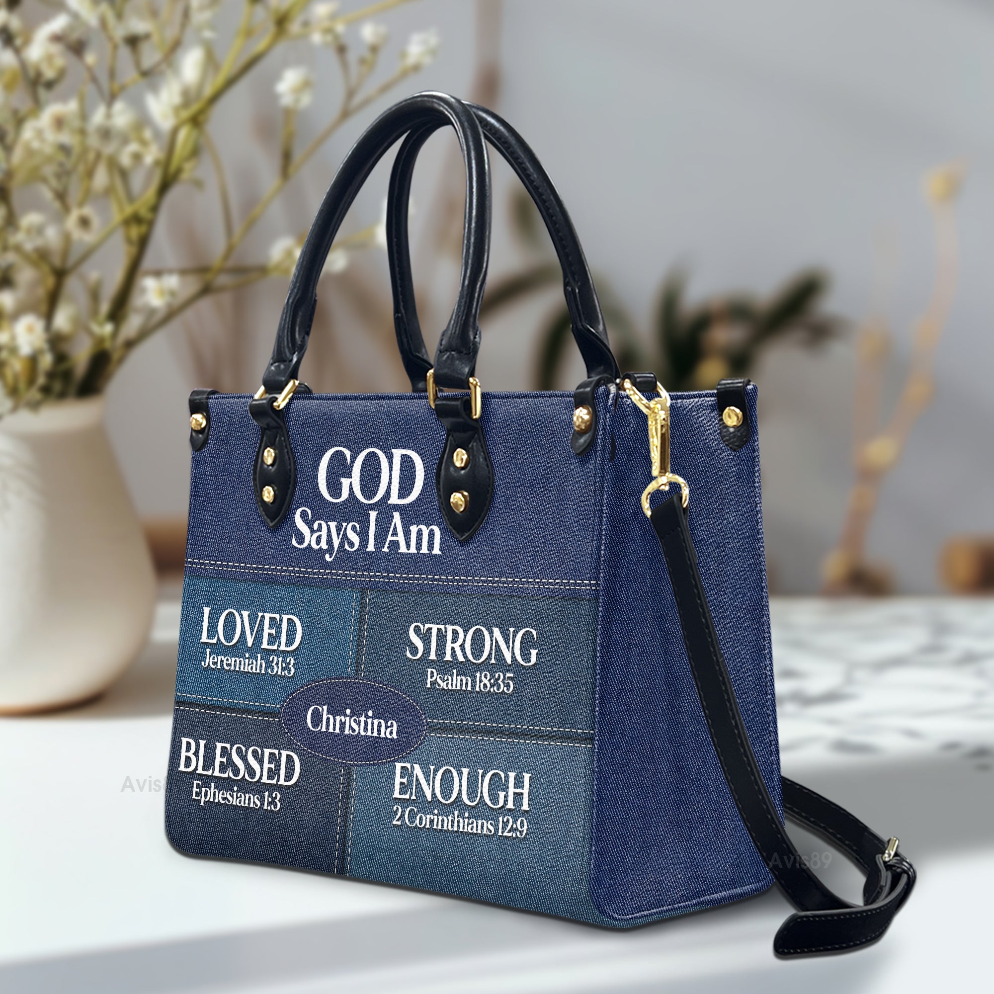 God Says You Are - Thoughtful Gift For Christians - Personalized Leather Handbag With Handle - AT4080908