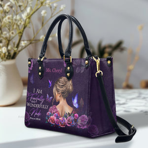 Fearfully and Wonderfully Made - Unique Personalized Leather Handbag - AT4080941