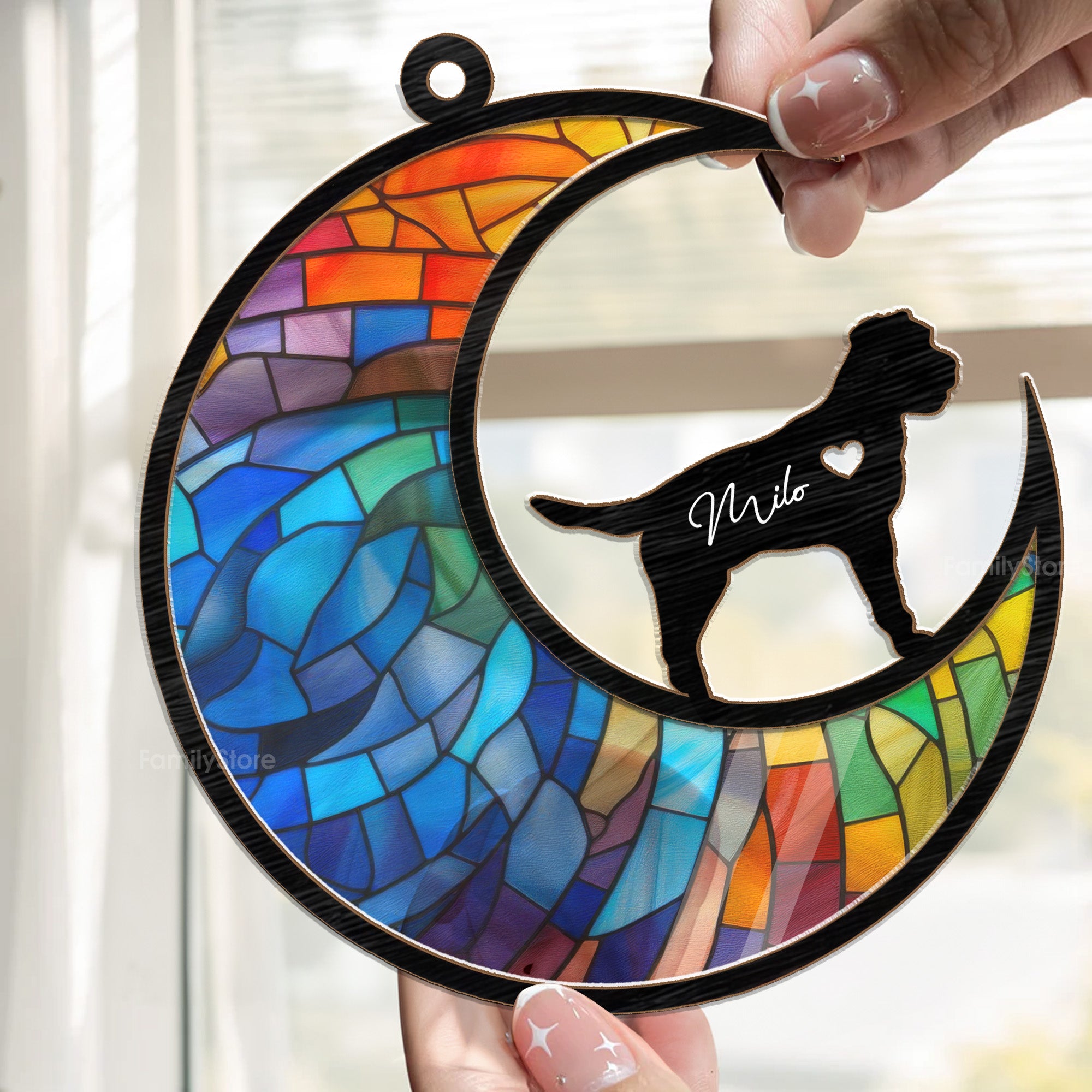 Loss Of Pet My Dearest Paws - Memorial Gift For Pet Lovers - Personalized Window Hanging Suncatcher Ornament - CLP05 NA94