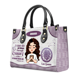 I Can Do All Things Through Christ Who Strengthens Me - Unique Personalized Leather Handbag - AT4080821