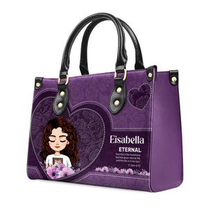 God Says I Am - Personalized Leather Handbag With Handle - AT4080803