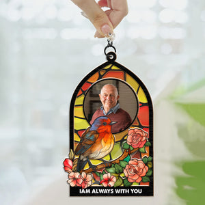 Robin I'm Always With You - Memorial Gift - Personalized Window Hanging Suncatcher Ornament NA94