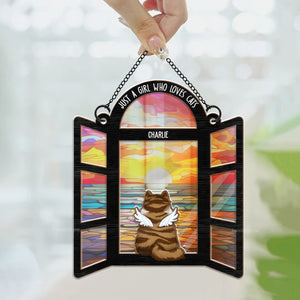 Rainbow Cat See Heaven - Memorial Gift For Pet Lovers - Personalized Window Hanging Suncatcher Ornament - CLP06 NA94