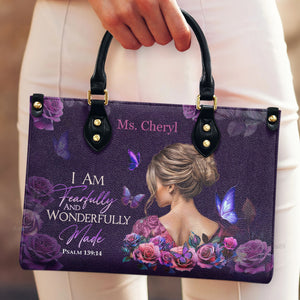 Fearfully and Wonderfully Made - Unique Personalized Leather Handbag - AT4080941