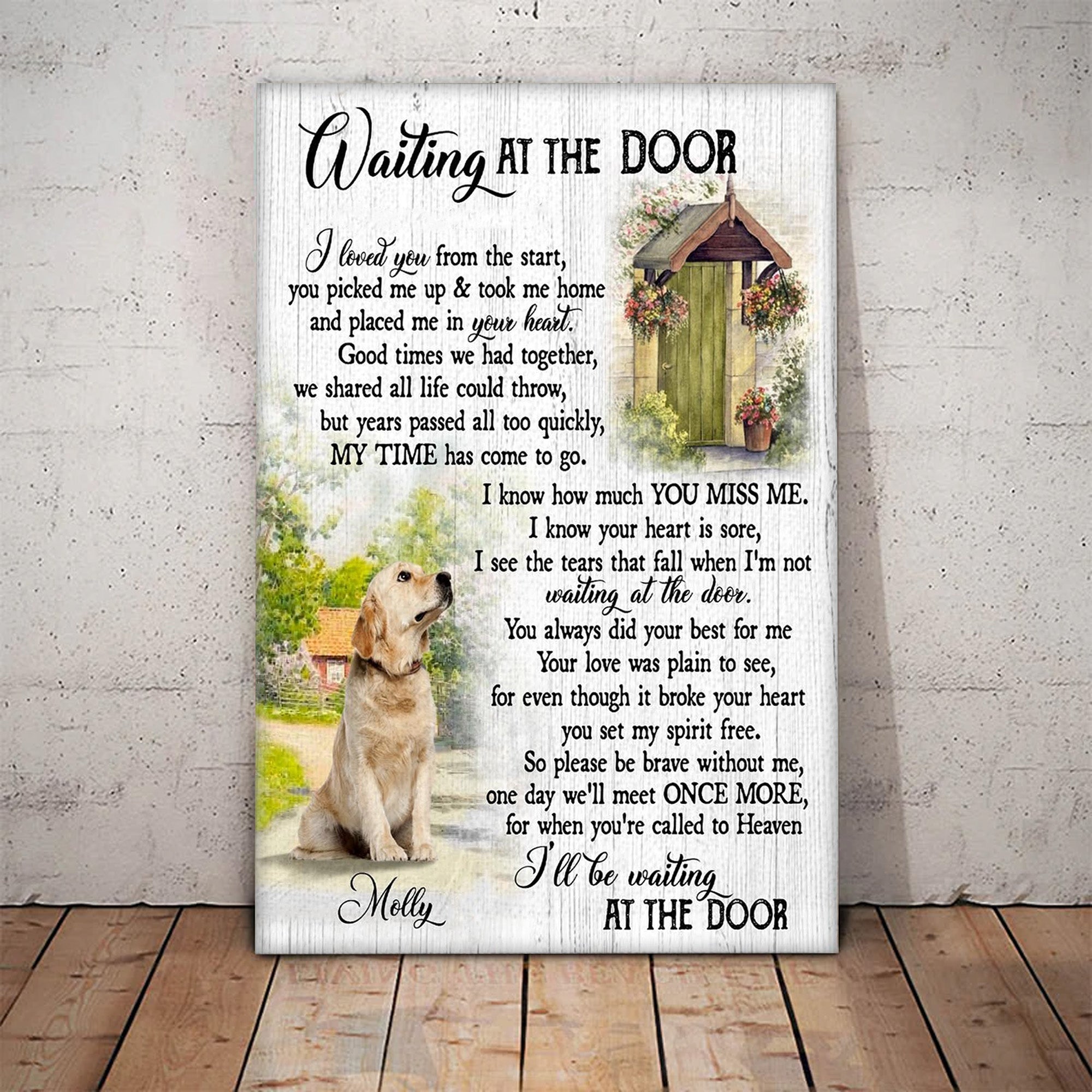 Avis89 Pet Waiting At The Door - Personalized Canvas