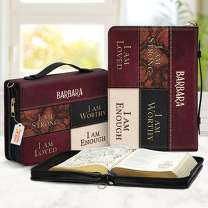 I Am Strong, I Am Worthy - Unique Personalized Bible Covers - AT4080815