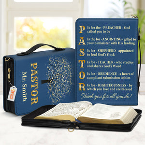 Thank You Pastor Blue - Thoughtful Gift For Christians - Personalized Bible Covers - AT4082433