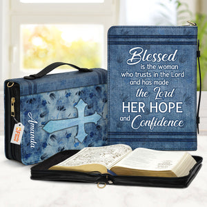 Cross Blessed In The Woman Who Trust In Lord - Beautiful Personalized Bible Covers - AT4082439