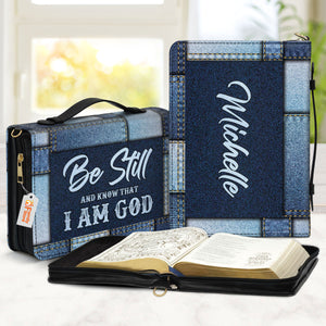 Christian Be Still And Know That I Am God - Unique Personalized Bible Covers - AT4081449