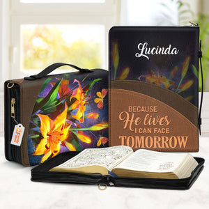 Because He Lives, I Can Face Tomorrow - Thoughtful Gift For Christians - Personalized Bible Covers - AT4080725